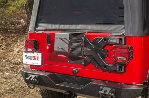 Jeep Wrangler TJ Spare Tire Carrier Mount - Rear - Rugged Ridge - Spartacus HD - `97-`06